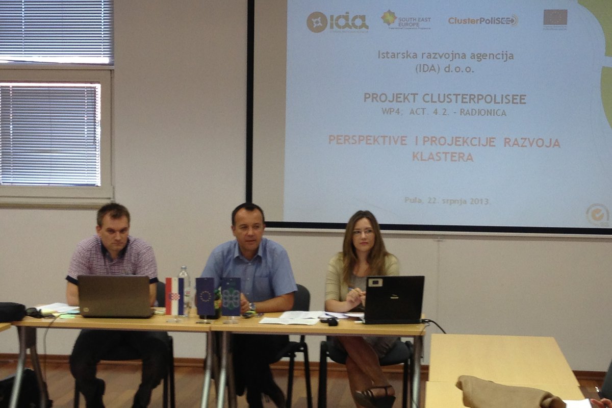 IDA u provedbi projekta CLUSTERPOLISEE  i radionice na temu perspektive i projekcije razvoja klastera 