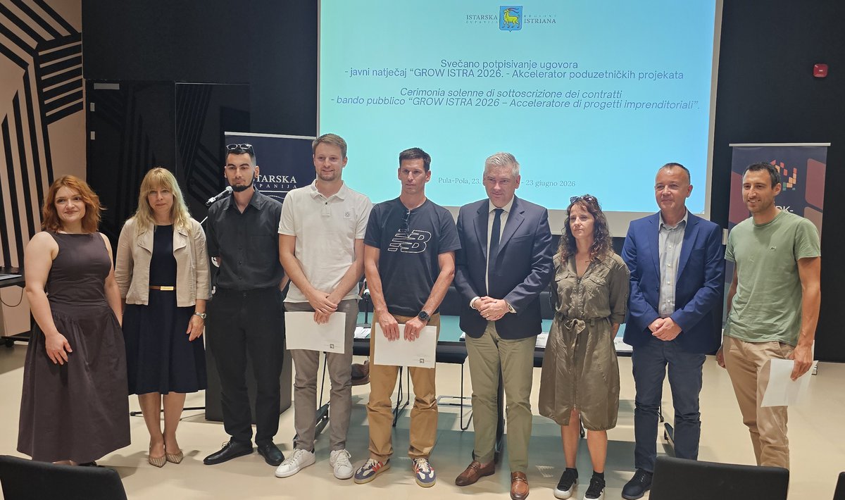 Potpisani ugovori s deset odabranih sudionika akceleratorskog programa Grow Istra 2026
