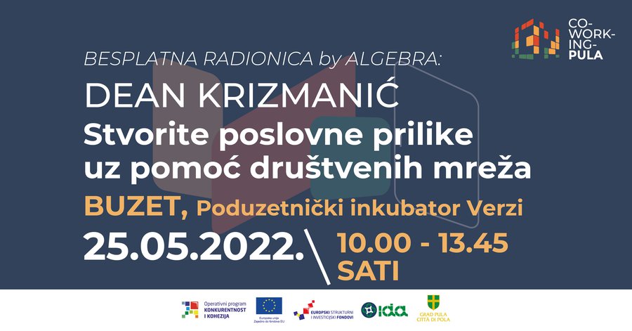 Poziv na besplatnu radionicu 'Stvorite poslovne prilike uz pomoć društvenih mreža'