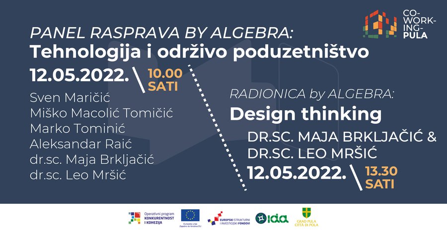 Poziv na panel raspravu s temom 'Tehnologija i održivo poduzetništvo' te besplatnu radionicu 'Design thinking'