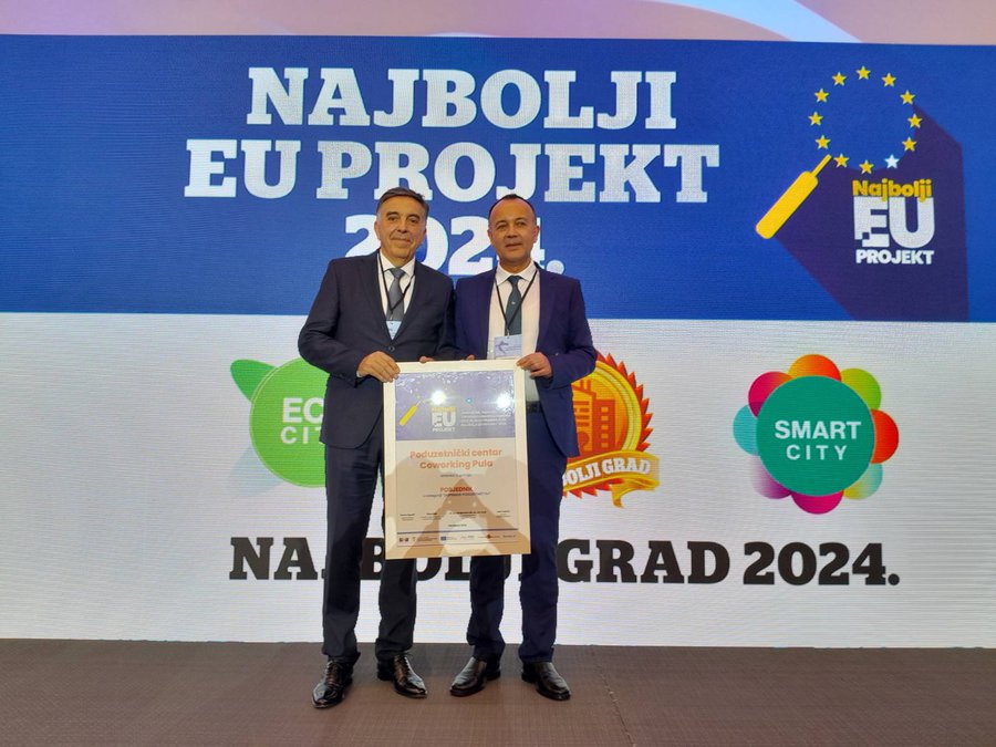 Poduzetnički centar Coworking Pula Istarske razvojne agencije najbolji EU projekt u Hrvatskoj