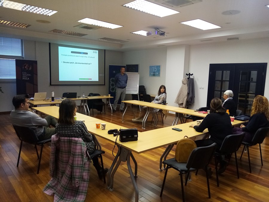 U IDA-i ODRŽANA RADIONICA NA TEMU 'KAKO PITCHIRATI PRED INVESTITORIMA' U SKLOPU PROJEKTA COWORKING PULA