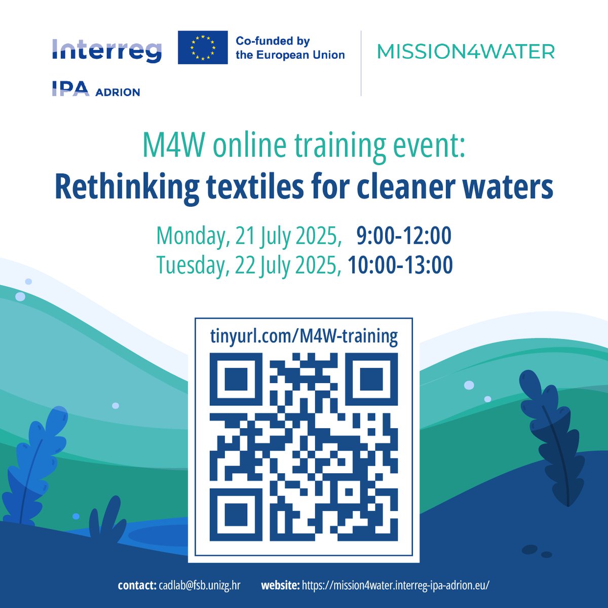Online trening "Preispitivanje tekstila za čišće vode" u sklopu projekta MISSION4WATER