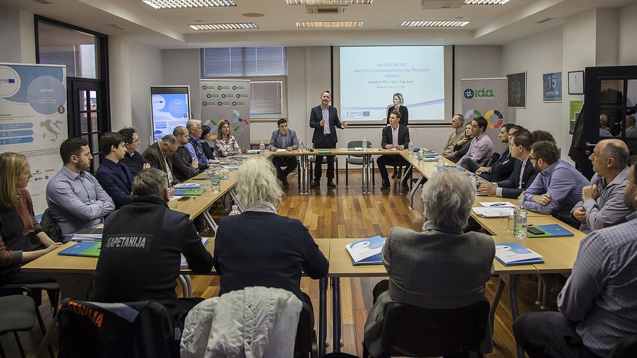 U IDA-I ODRŽAN OKRUGLI STOL U SKLOPU PROJEKTA METRO NA TEMU POBOLJŠANJA KVALITETE I ODRŽIVOSTI OKOLIŠA U POMORSKOM PRIJEVOZU