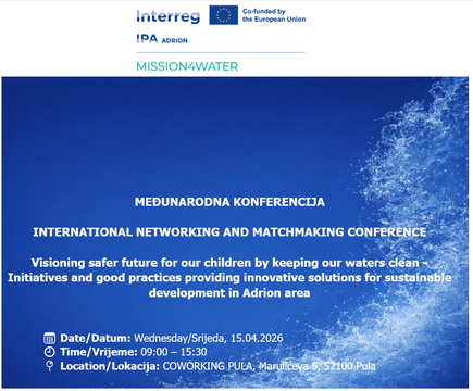Poziv na međunarodnu konferenciju u sklopu projekta MISSION4WATER