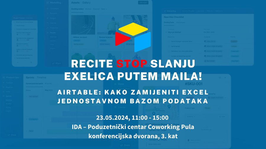 (EDIH Adria) Poziv na radionica "Airtable - Kako zamijeniti excel jednostavnom bazom podataka"