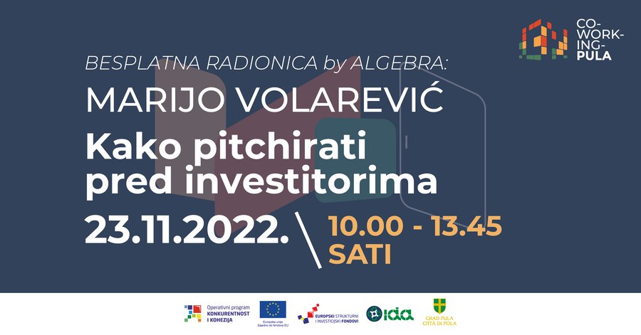 Poziv na besplatnu radionicu "Kako pitchirati pred investitorima“
