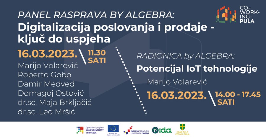 Poziv na panel raspravu s temom 'Digitalizacija poslovanja i prodaje - ključ do uspjeha' te besplatnu radionicu 'Potencijal IoT tehnologije'
