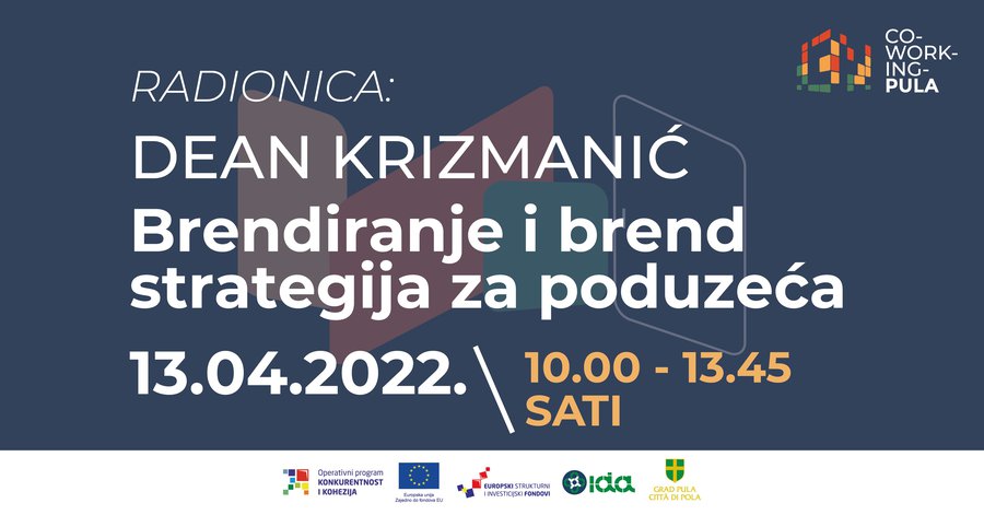 POZIV NA BESPLATNU RADIONICU 'BRENDIRANJE I BREND STRATEGIJA ZA PODUZEĆA'